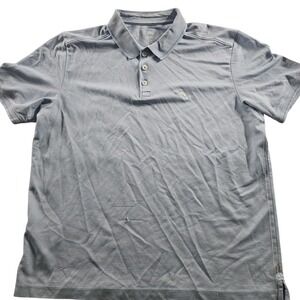 Tommy Bahama Polo Shirt Mens Large Blue Striped Tagless Golf Casual Read Flaws